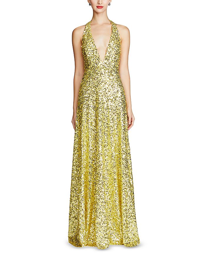 

Платье Renata с пайетками HALSTON, желтый