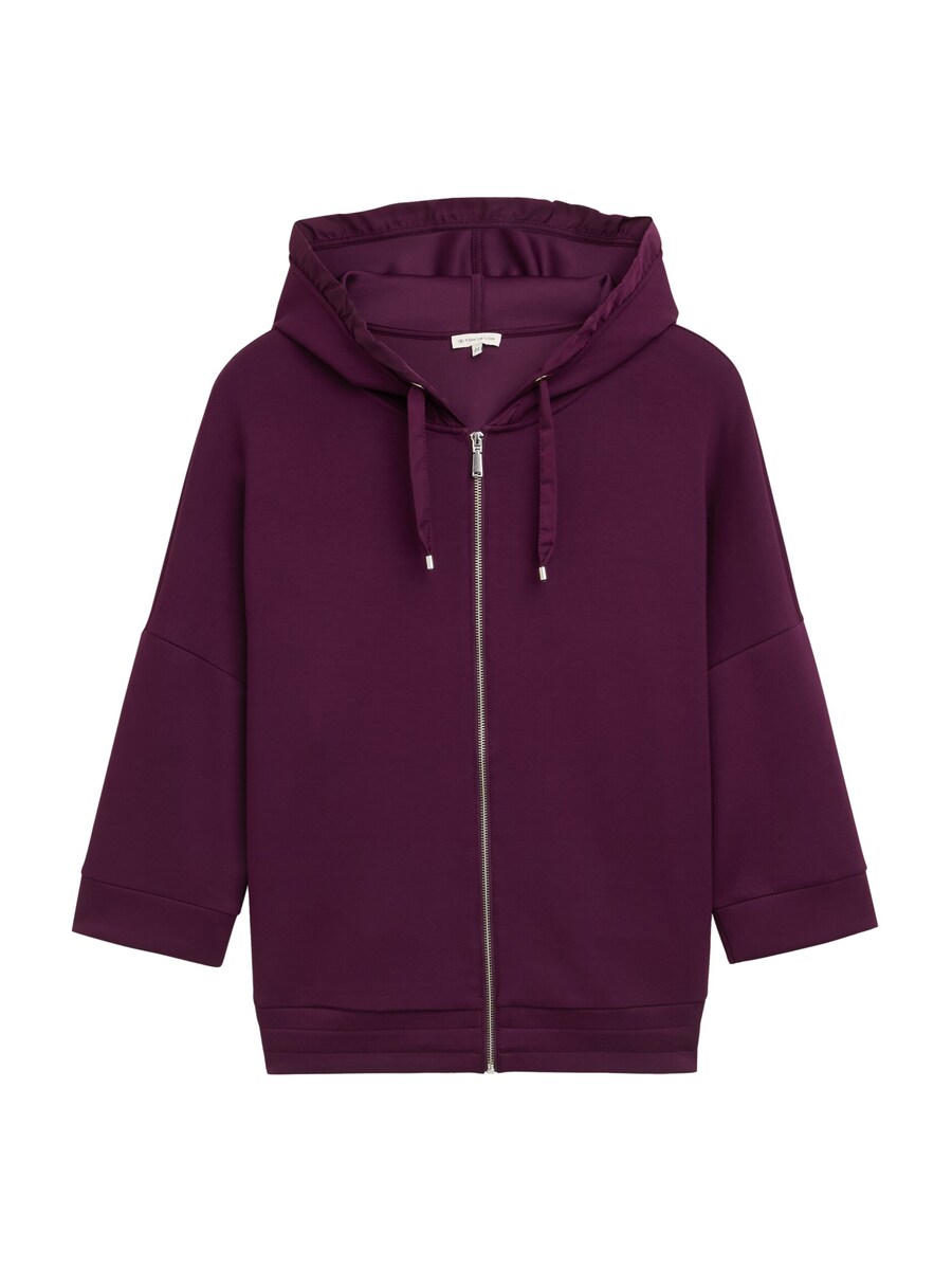 

Толстовка с капюшоном на молнии Tom Tailor Women + Zip-Up Hoodie, цвет cyclamen