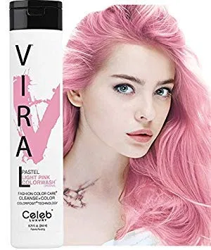 Смываемая краска для волос Viral Pastel Light Pink от Celeb Celeb Luxury