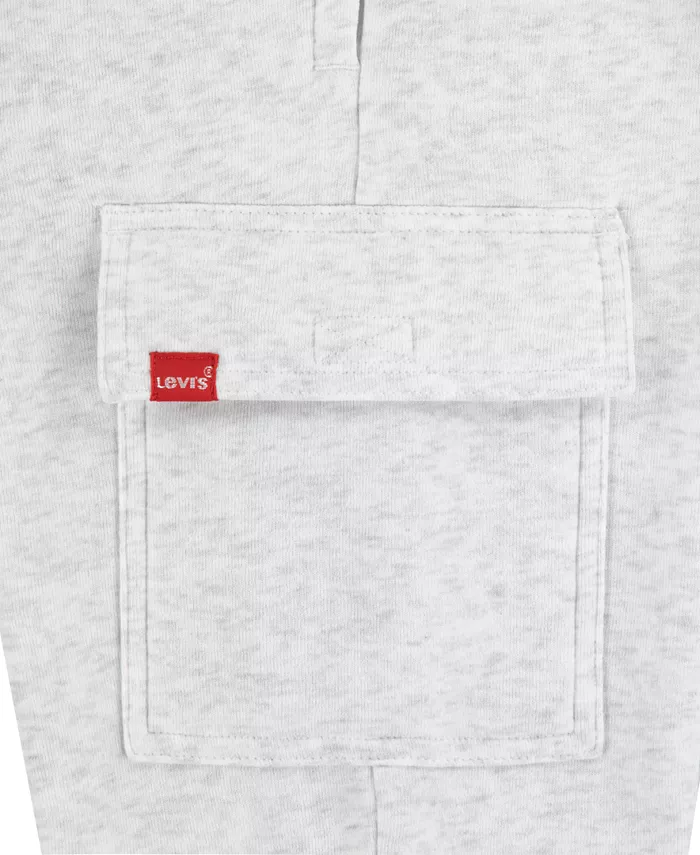 Брюки-джоггеры с карманами карго из флиса для мальчиков 8-20 лет Levi'S, серый — фото 4