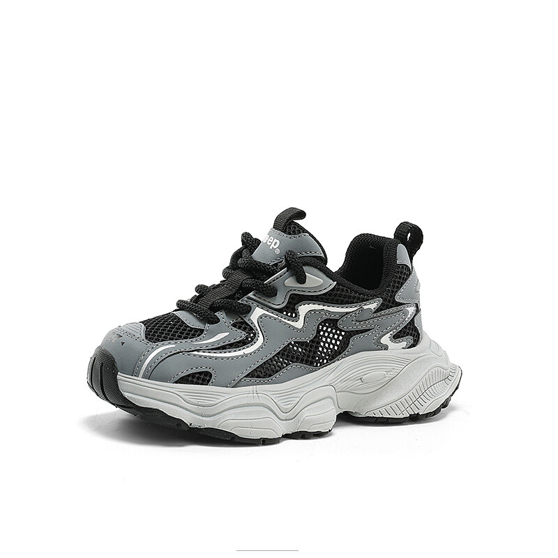 Кроссовки Jeep Kids Lifestyle Shoes Kids Low-top Gray, черный/серый — фото 3