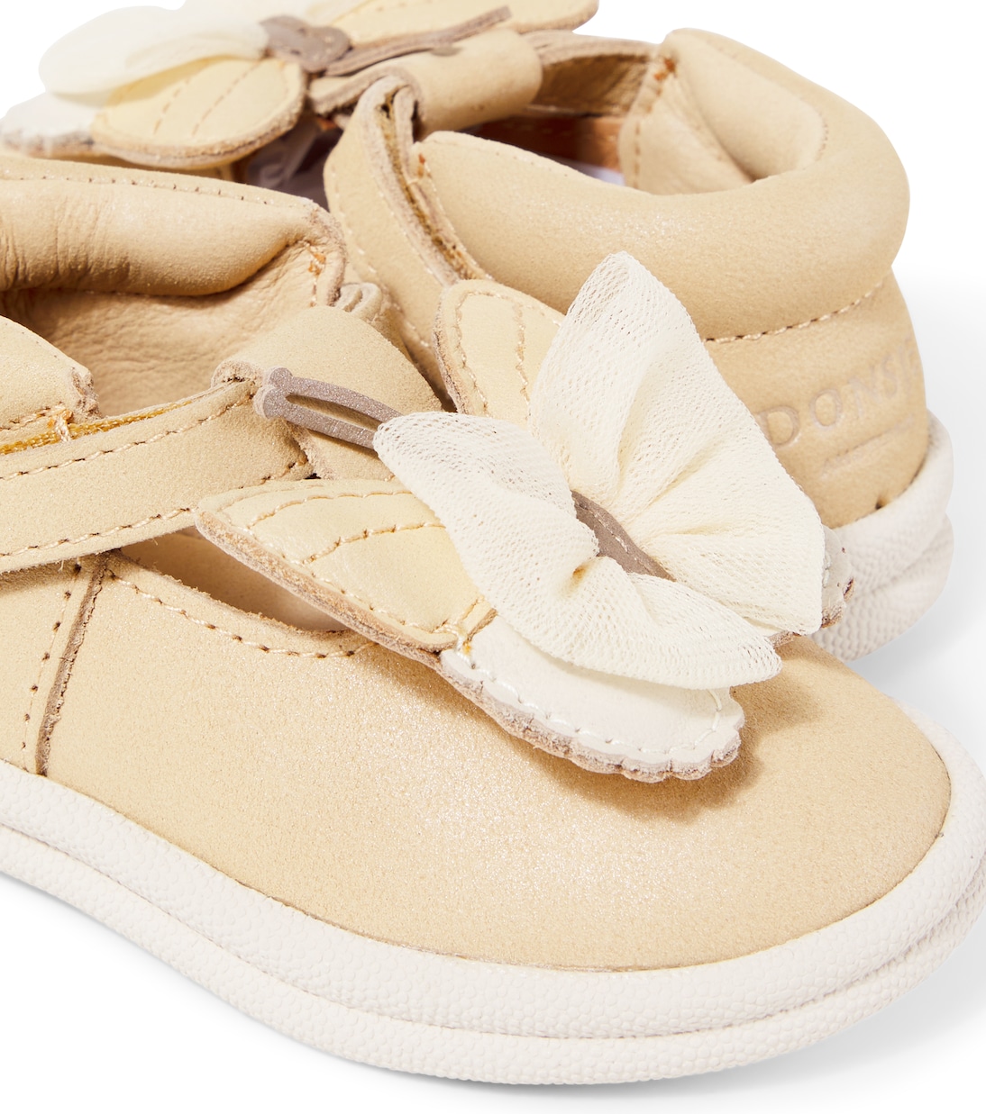 Туфли Baby Vlindy из металлизированной кожи Donsje, Gold Metallic Nubuck — фото 4