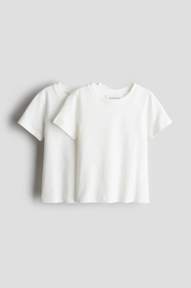 

2 пачки хлопковых футболок H&M, белый