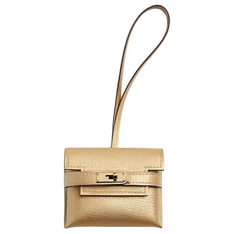 

HERMES Сумка из козьей кожи унисекс золотистая