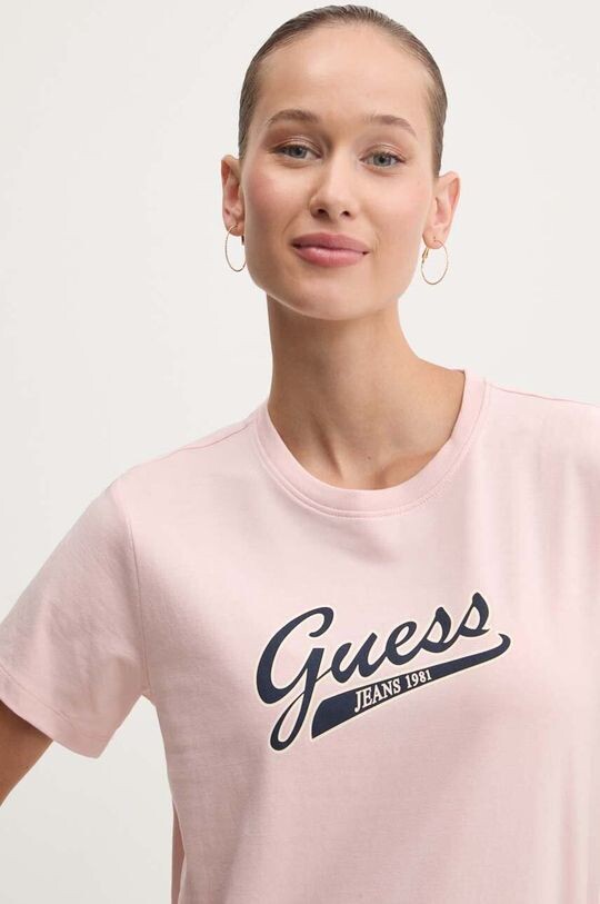 

Футболка Guess Jeans, розовый