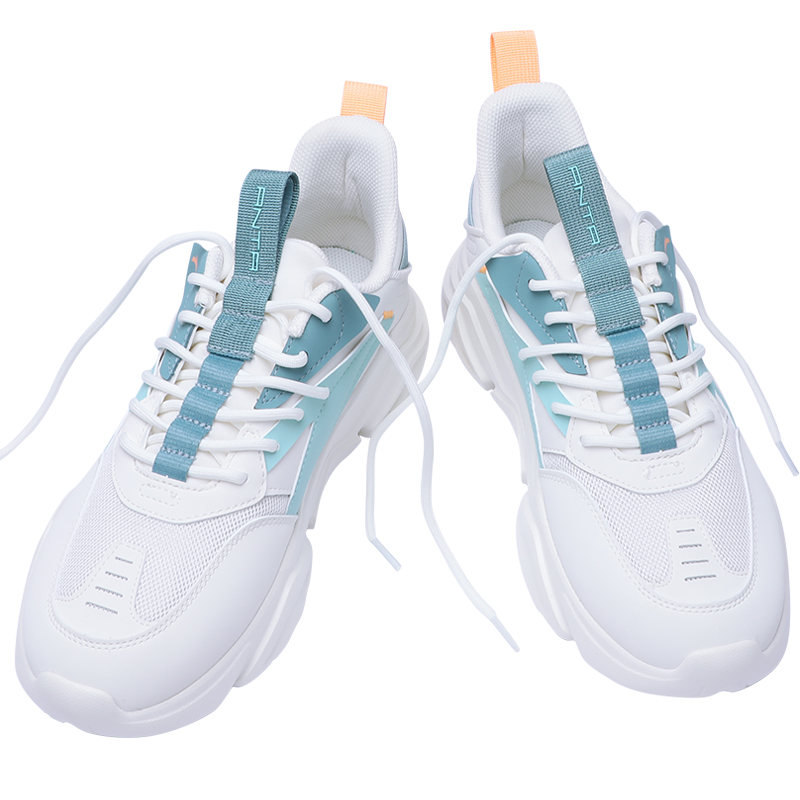 Anta Life Collection Противоскользящие Поддерживающие Легкие Полувысокие Беговые Кроссовки Мужские Бело-Голубые, Цвет: Слоновая Кость/Речной Голубой/Шелковый Сине-Зеленый — фото 3