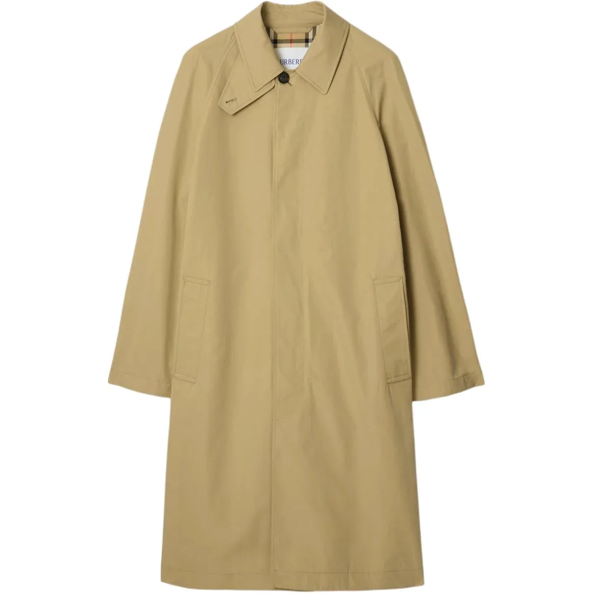 Пальто Burberry однобортное, светло-бежевое