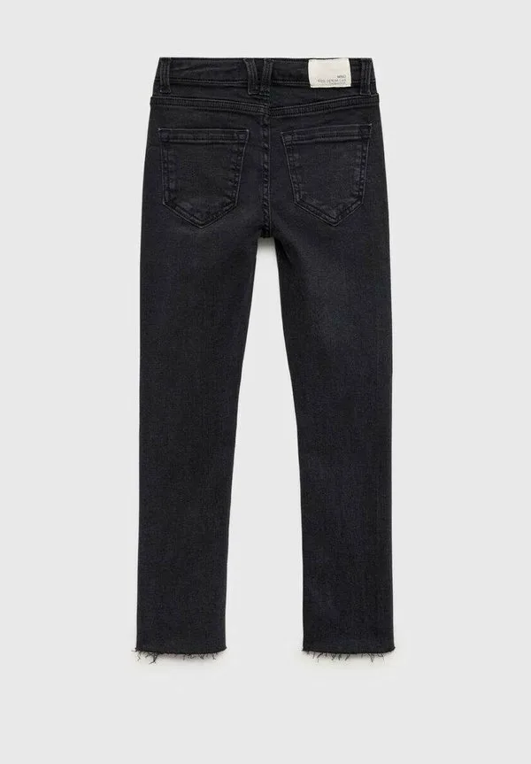 Детские джинсы облегающего кроя Mango Kids, Black Denim — фото 2