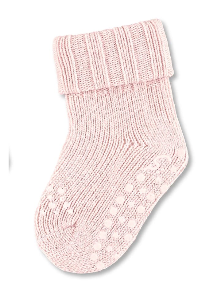 

Носки для ползания из АБС-пластика, шерсть, светло-розового цвета Sterntaler