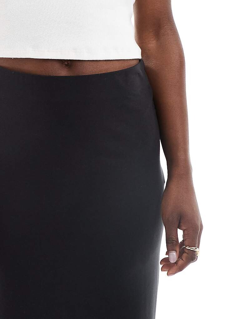 

Vero Moda – Aware – юбка макси из джерси черного цвета с разрезом по бокам