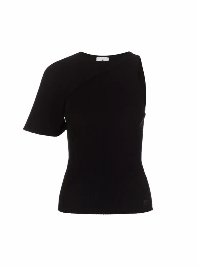 

Асимметричный топ Wave Courreges, черный