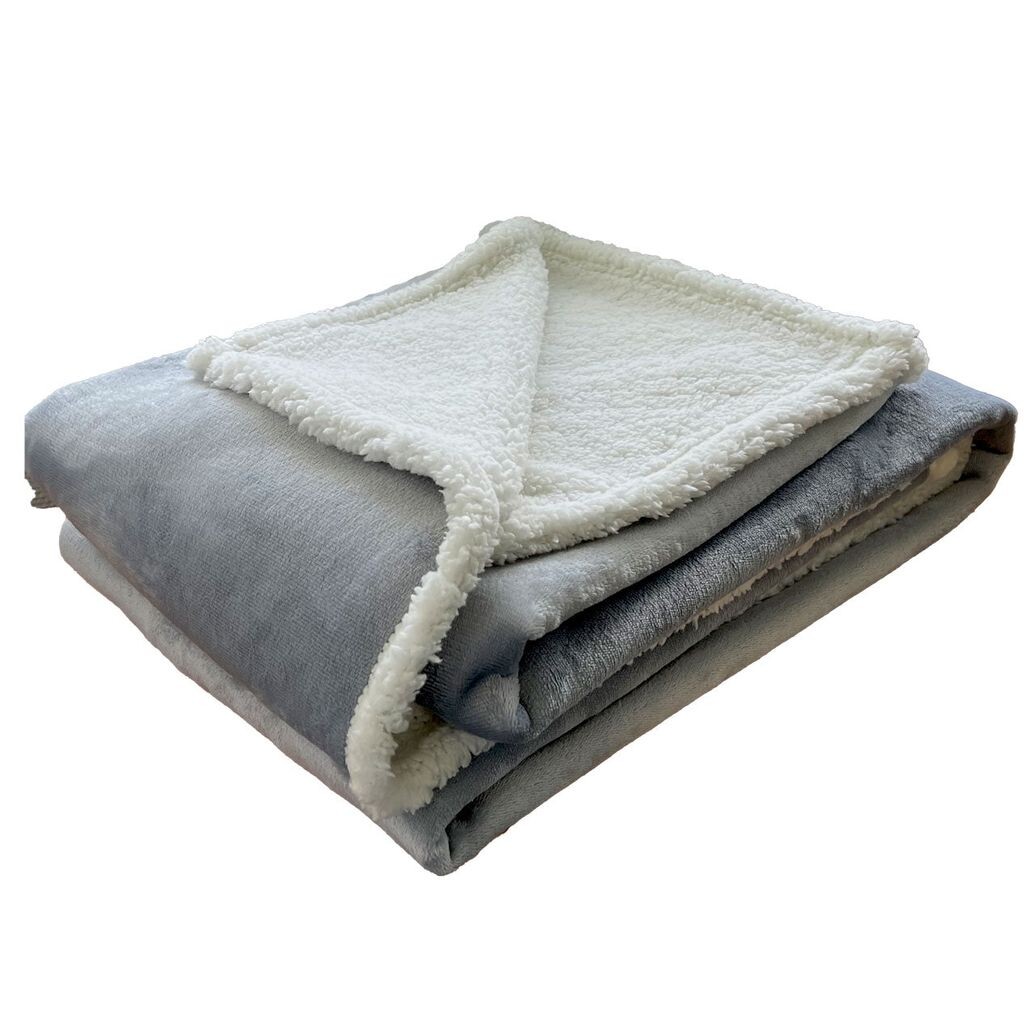 

Aboutyourhome-shop Одеяла Мягкое одеяло Sherpa Flannel Teddy Plush Покрывало 150x200 см Различные цвета, серый