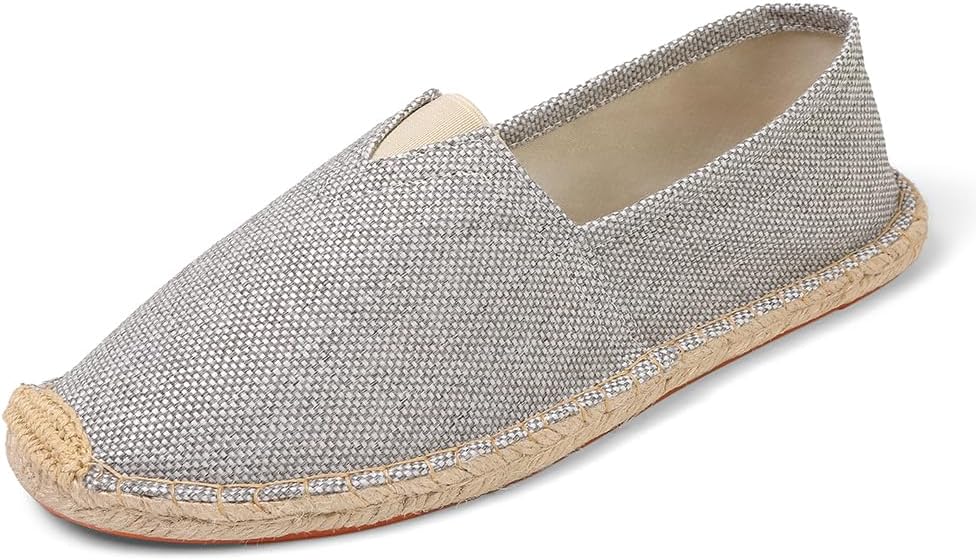 

Эспадрильи-лоферы на плоской подошве с закрытым носком из канвы для мужчин и женщин Mcronji, серый