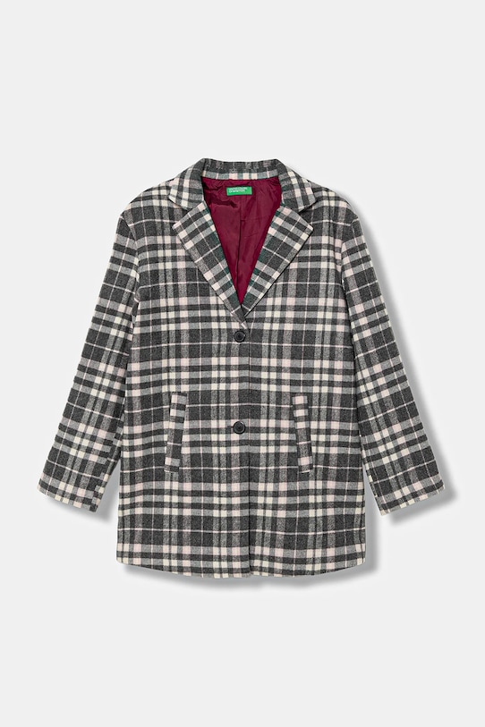 

Детское шерстяное пальто United Colors Of Benetton, серый