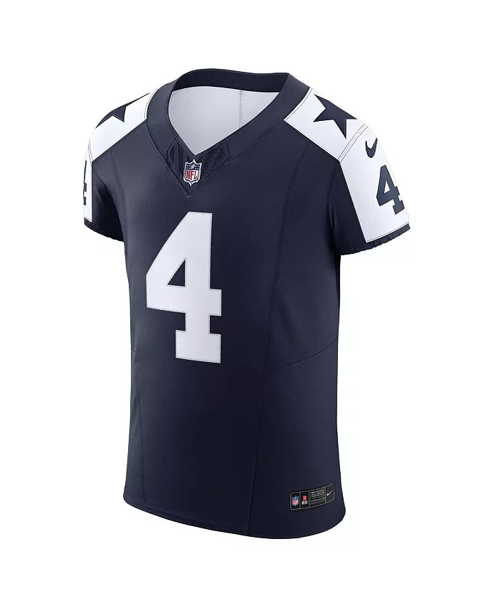 Мужская альтернативная элитная джерси Dallas Cowboys Vapor F.U.S.E. Дака Прескотта Nike, синий — фото 3