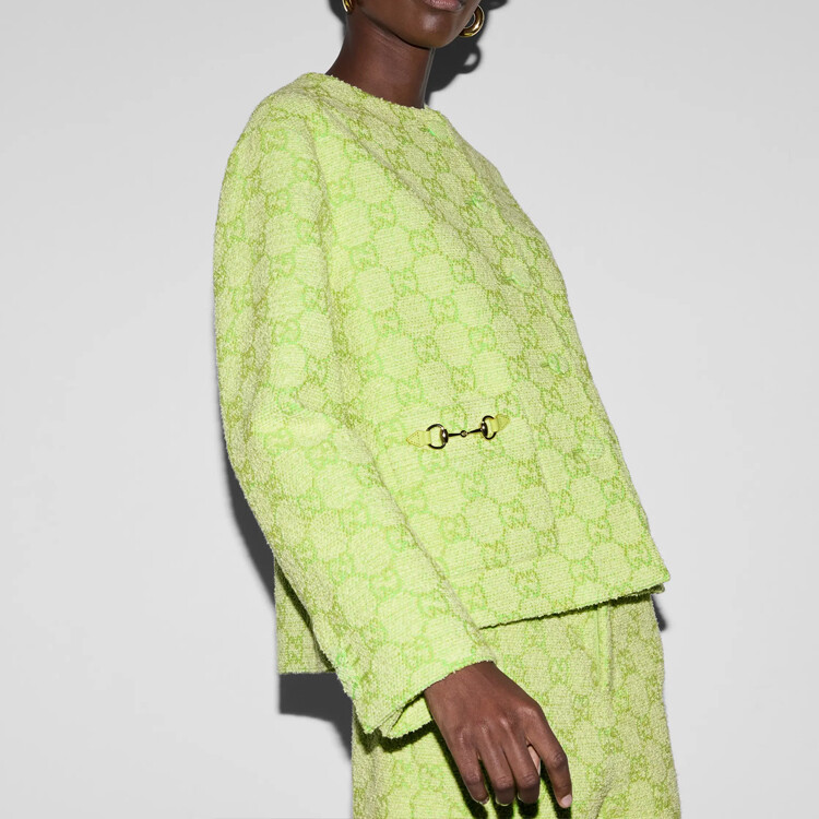 GUCCI Женская куртка, цвет Lime — фото 4