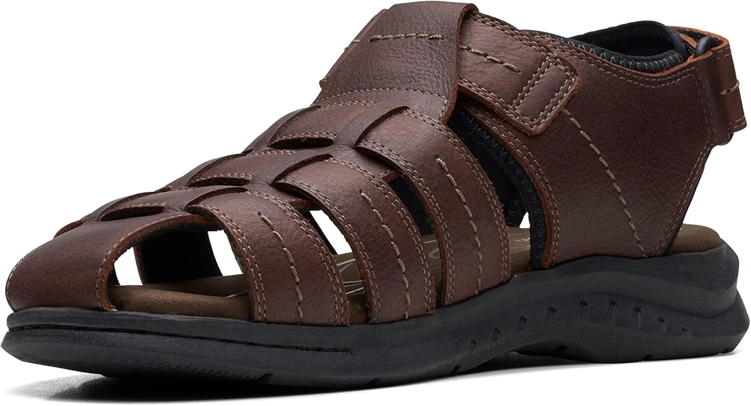 Сандалии из натуральной кожи, Clarks, коричневый — фото 4