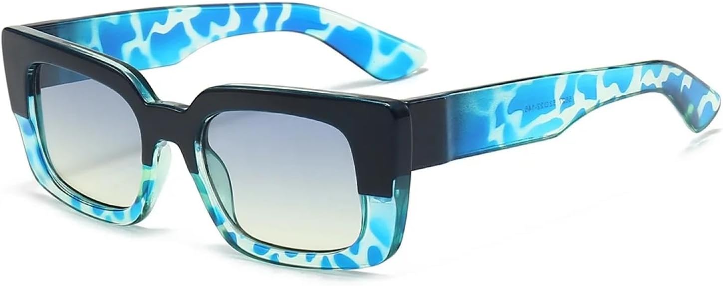 

Солнцезащитные очки с защитой UV400 | Маленькая оправа, линзы с леопардовым принтом | Для женщин и мужчин, для занятий спортом на открытом воздухе и вождения DSVIGF, Blue