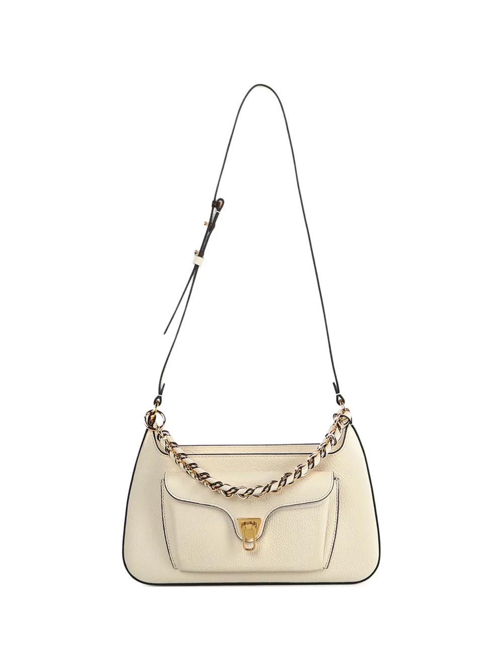 

Кожаная сумка на цепочке Coccinelle, бежевый