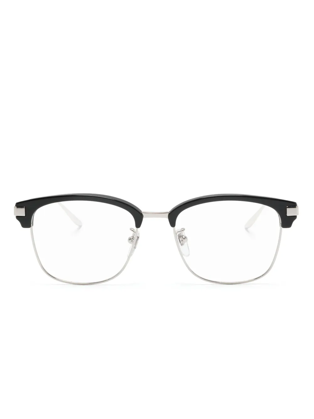 

Очки в квадратной оправе с логотипом Interlocking G Gucci Eyewear, серебряный