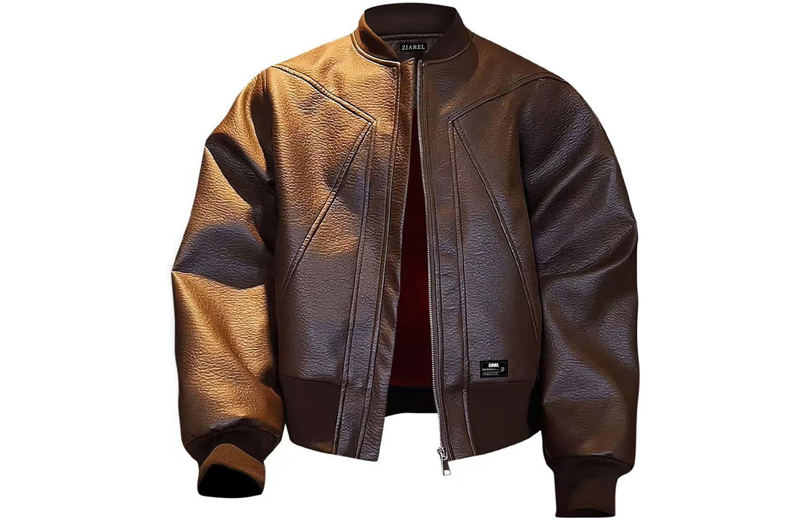 

Пуховик Unisex Baseball Collar Thickened ZIAREL, coffee[removable logo]