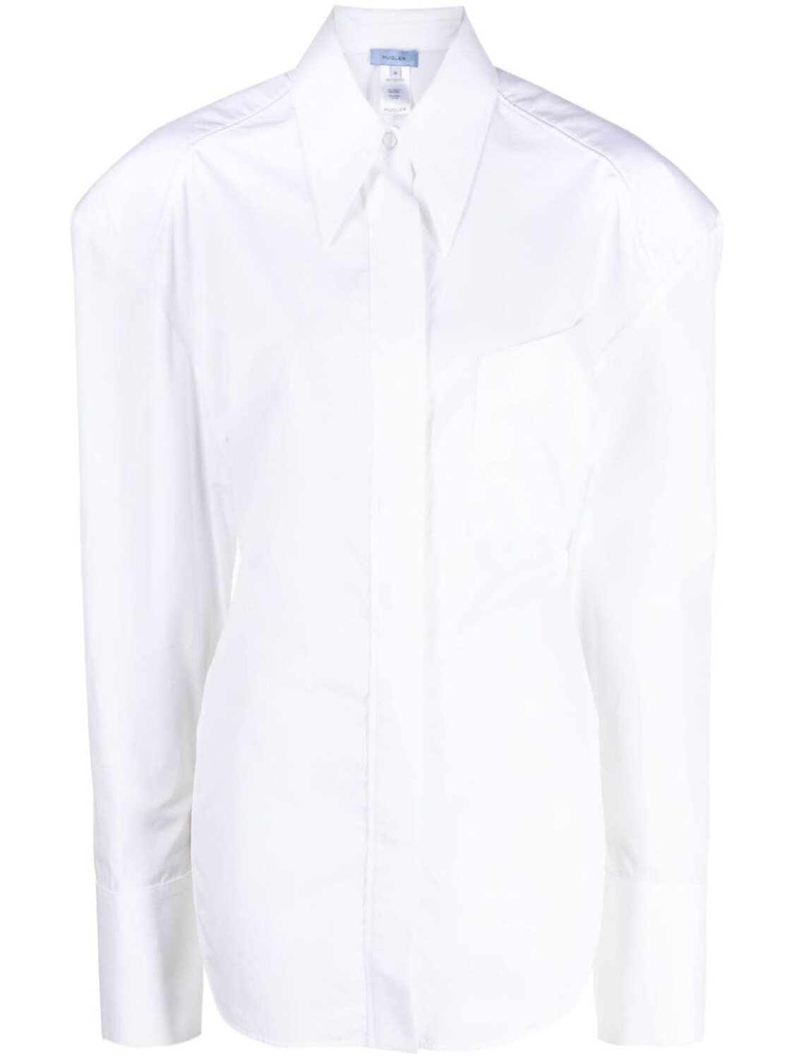 

Mugler рубашка с открытой спиной, белый