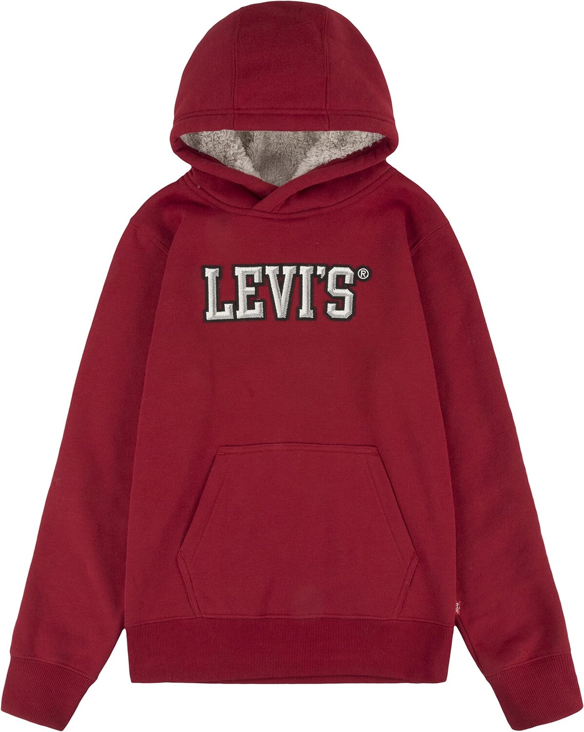 

Худи Levi'S Sherpa Lined Pullover Hoodie, цвет Chili Pepper