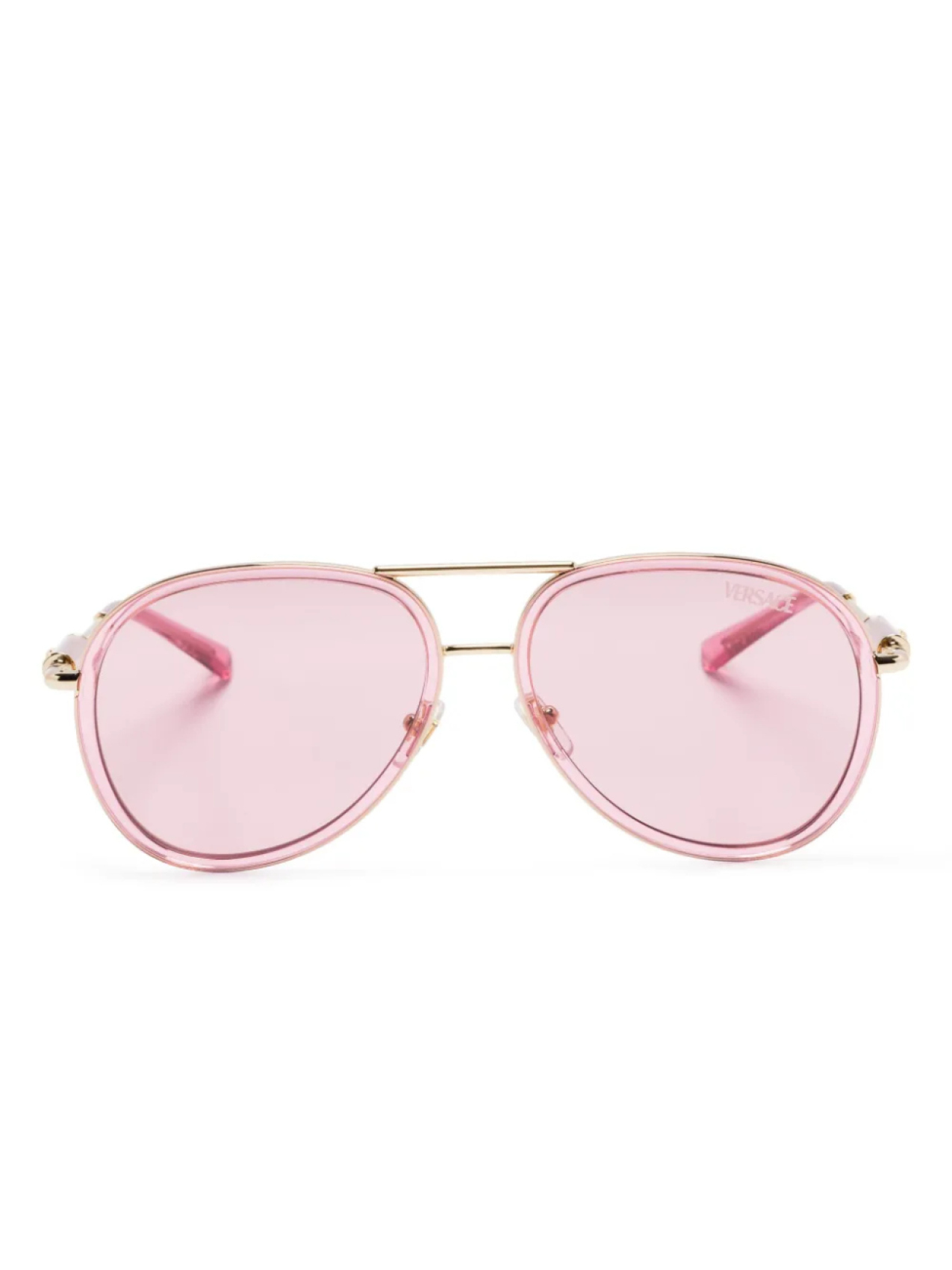 

Солнцезащитные очки-пилоты Versace Eyewear, розовый