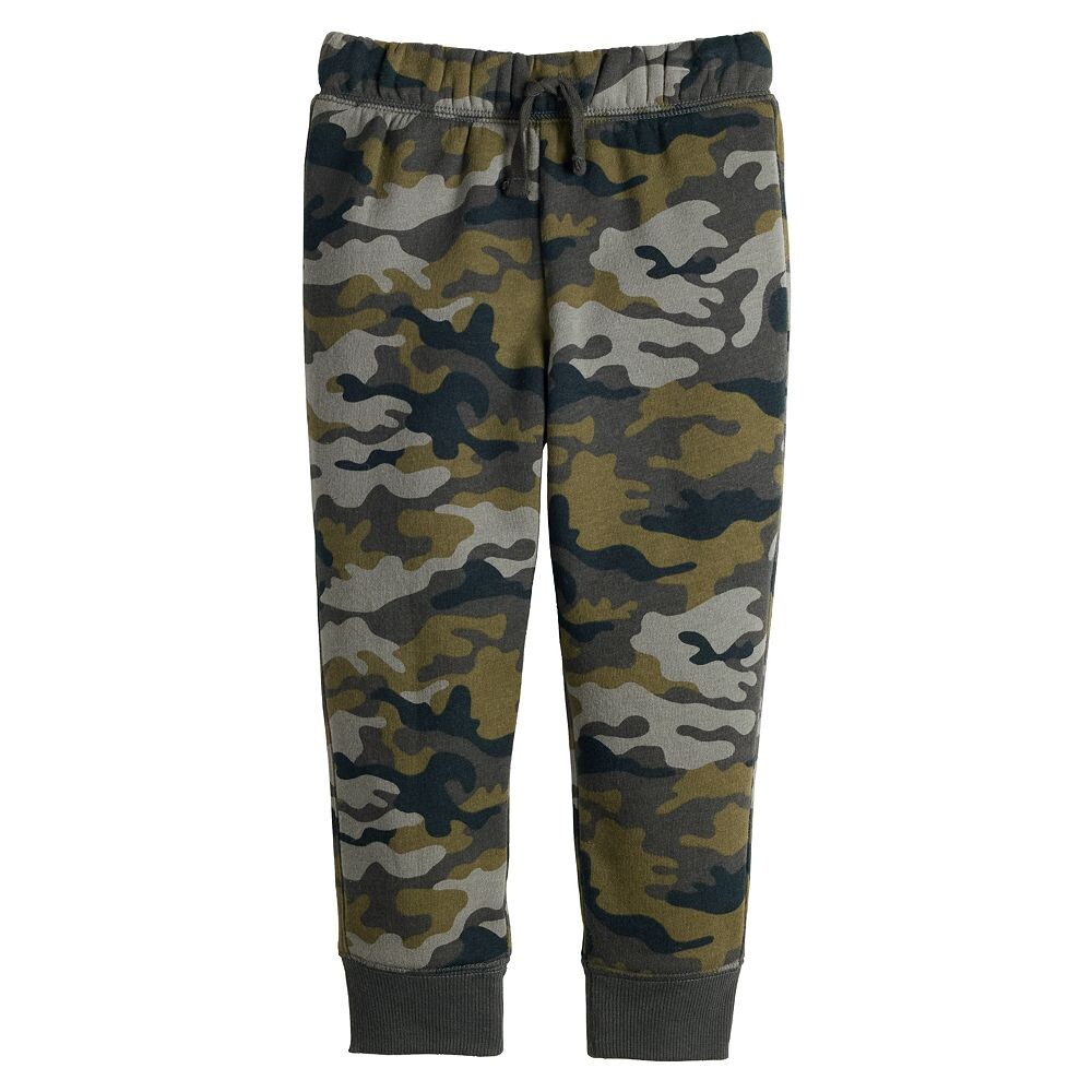 

Флисовые спортивные штаны Jumping Beans для мальчиков для малышей, цвет Green Olive Camo