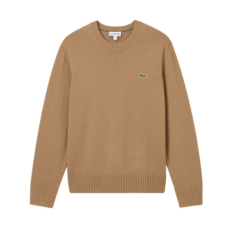 Свитер с вышивкой и круглым вырезом LACOSTE, 166/темно-синий — фото 3