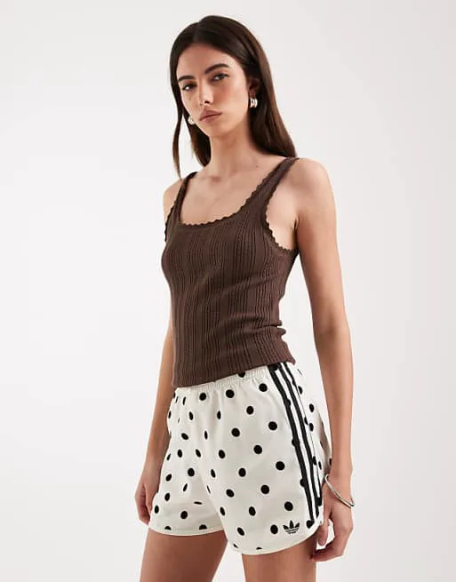 

Белые спринтерские шорты с 3 полосками adidas Originals