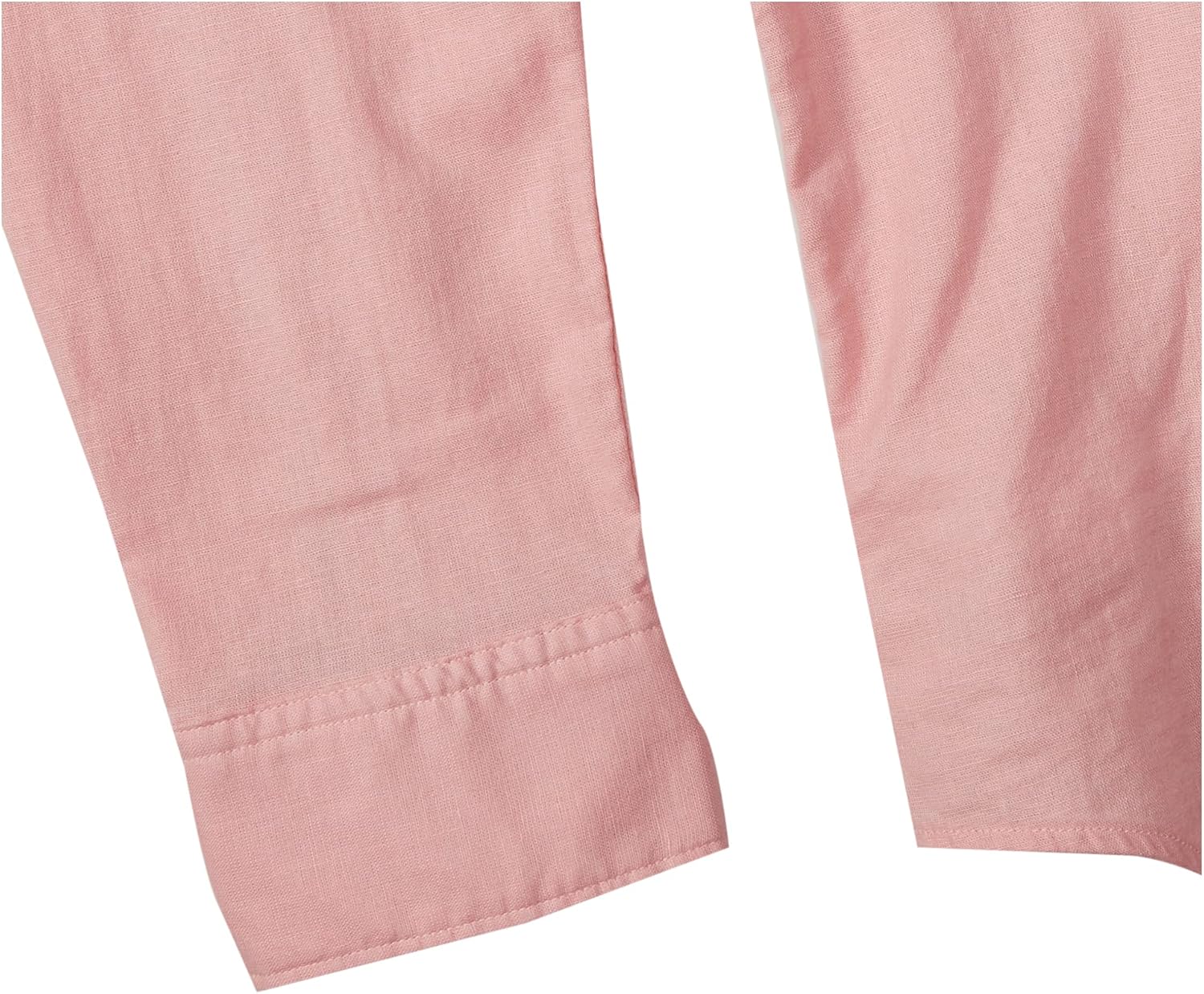 Мужская рубашка Calvin Klein из легкого хлопка и льна с длинным рукавом и застежкой на пуговицы, Beet Straw — фото 2
