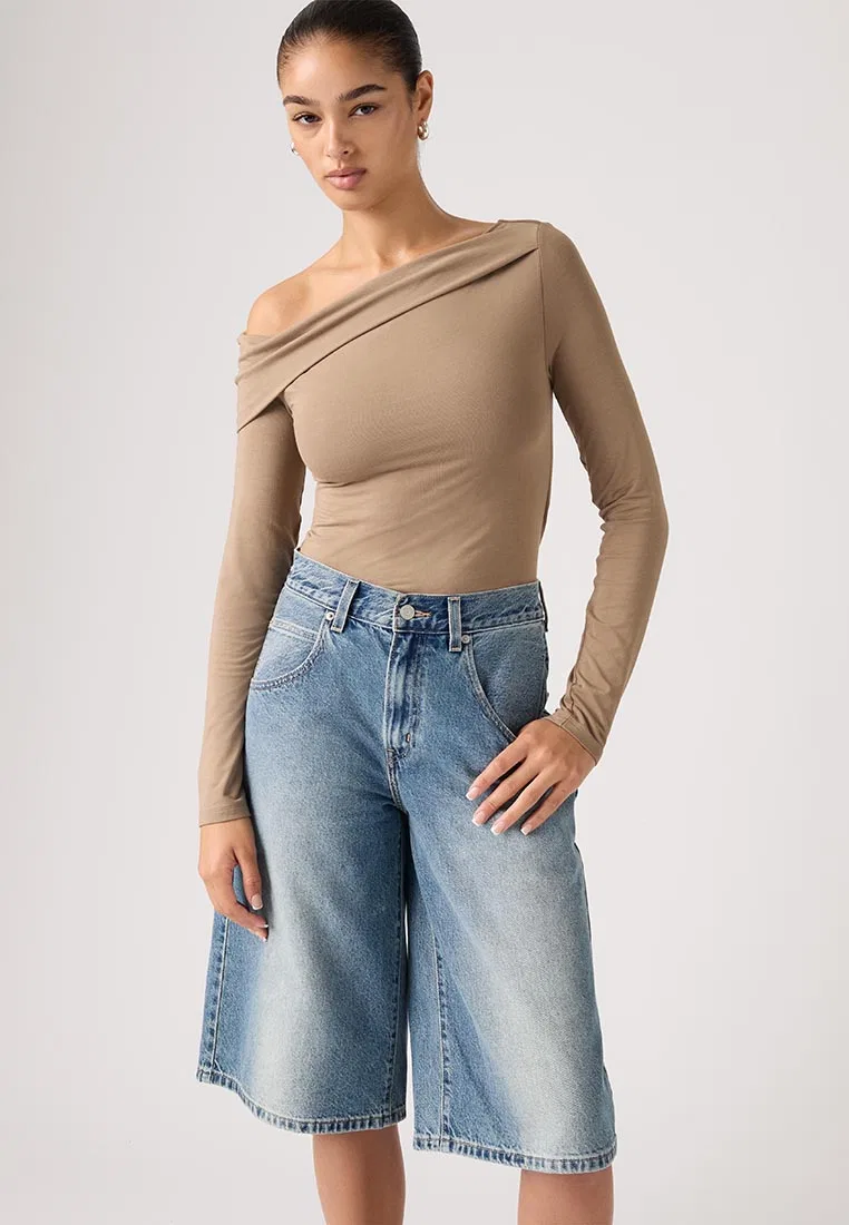 Топ женский, с длинным рукавом, с открытыми плечами, Clara, Levi's, мультиколор