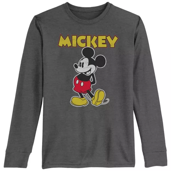 

Футболка с рисунком Микки Мауса в винтажном стиле для мальчиков 8-20 лет Disney, серый