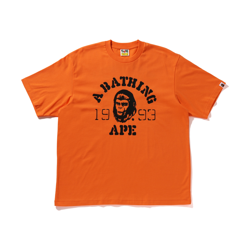 Футболка Bape Og Ape Head College Relaxed Fit A BATHING APE, черная — фото 2