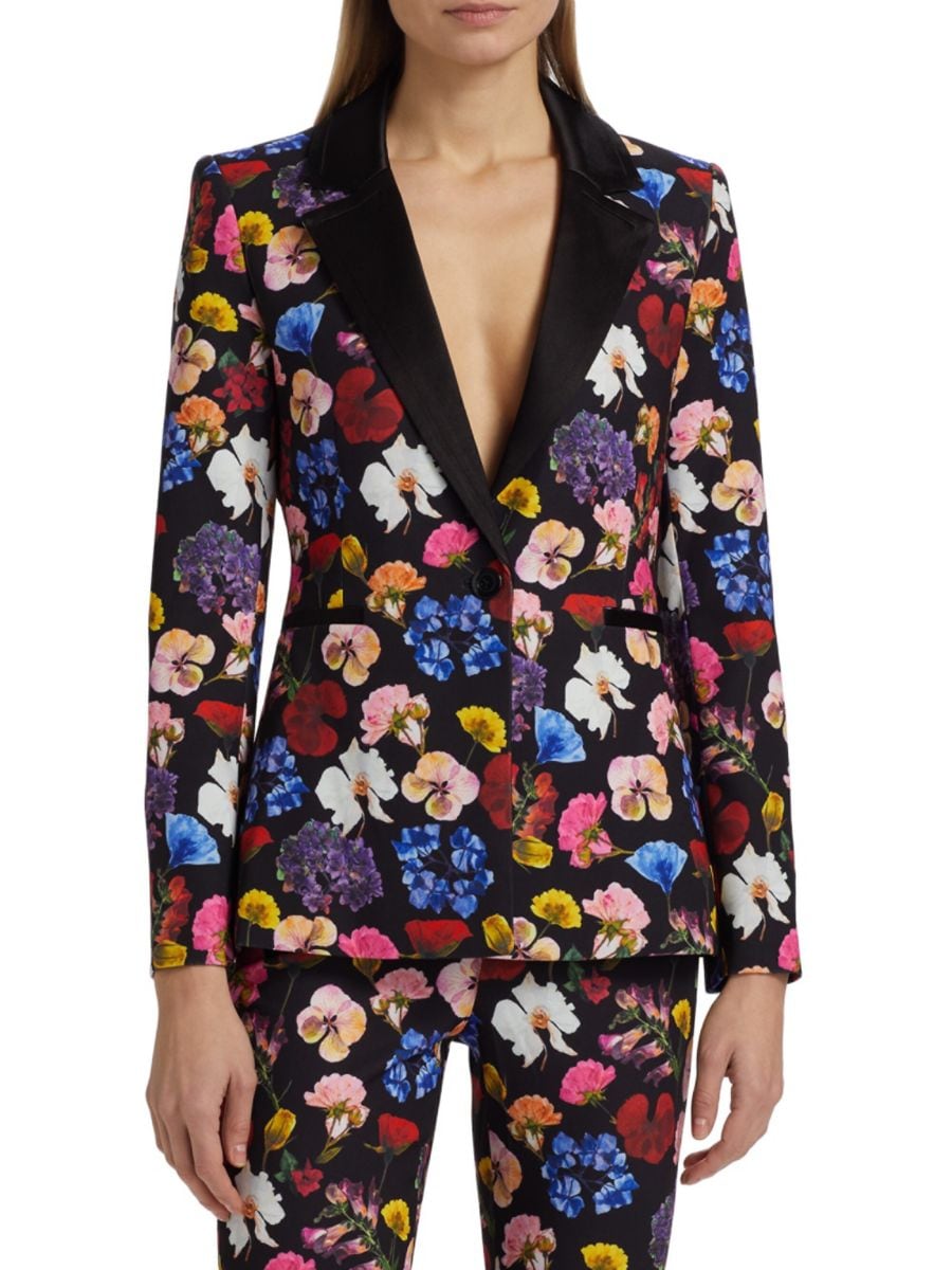 

Пиджак Hundley с цветочным принтом Alice + Olivia, цвет Timeless Blossom