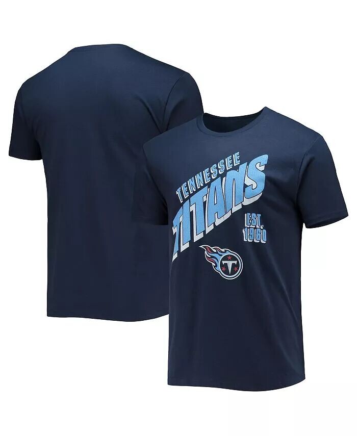

Мужская темно-синяя футболка Tennessee Titans с наклоном Junk Food