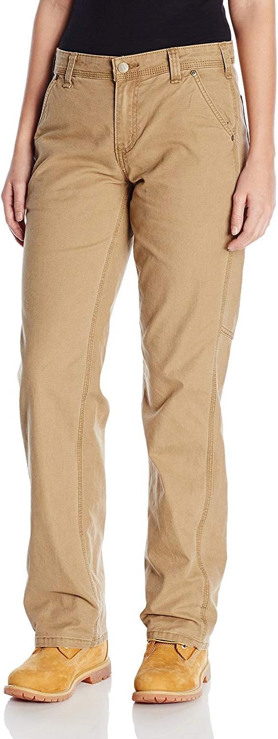 

Carhartt Women's 102080 Женские брюки для работы Rugged Flex Loose Fit Canvas, Yukon