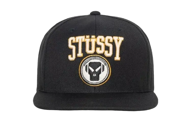 

Stussy Золотая бейсболка Metalheadz с 30 застежками, Black