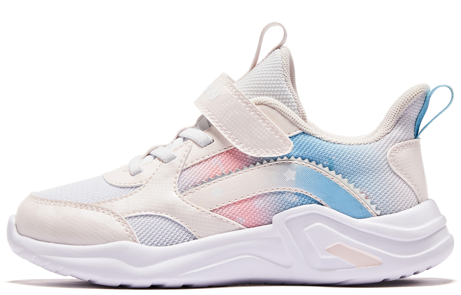 

QIAODAN Антискользящие износостойкие детские повседневные ботинки White Pink для детей 3-7 лет