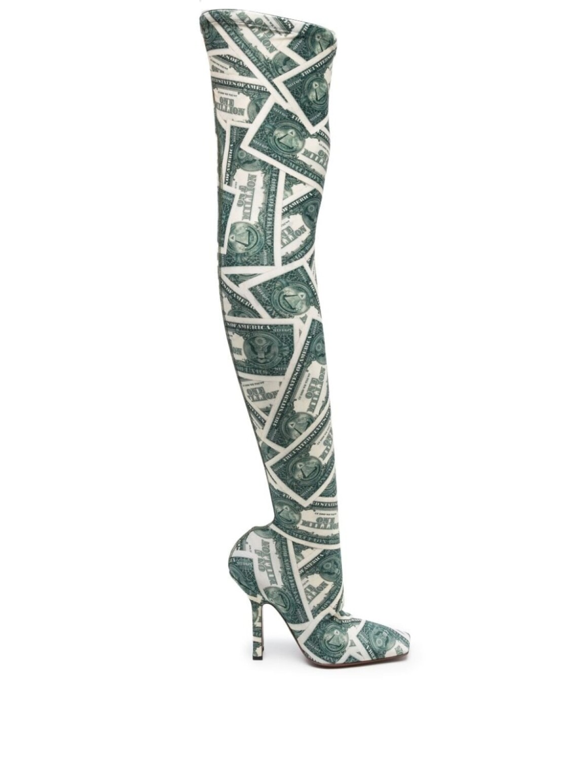 VETEMENTS ботфорты Million Dollar Boomerang 115, зеленый