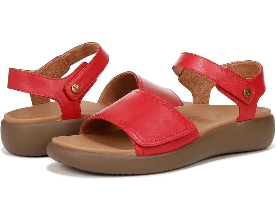 

Сандалии VIONIC Awaken Ankle Straps, цвет Red Leather
