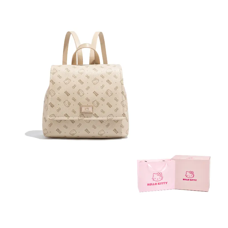 

Sanrio Рюкзак из полиуретана Hello Kitty для женщин розовый молочный чай коричневый, Milk Tea