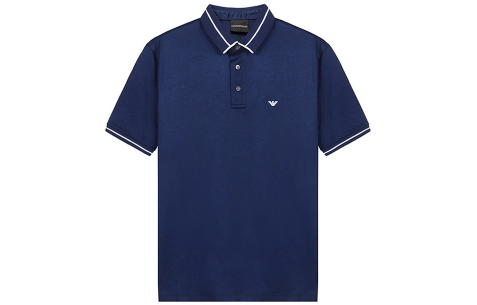 

Футболка поло мужская темно-синяя EMPORIO ARMANI