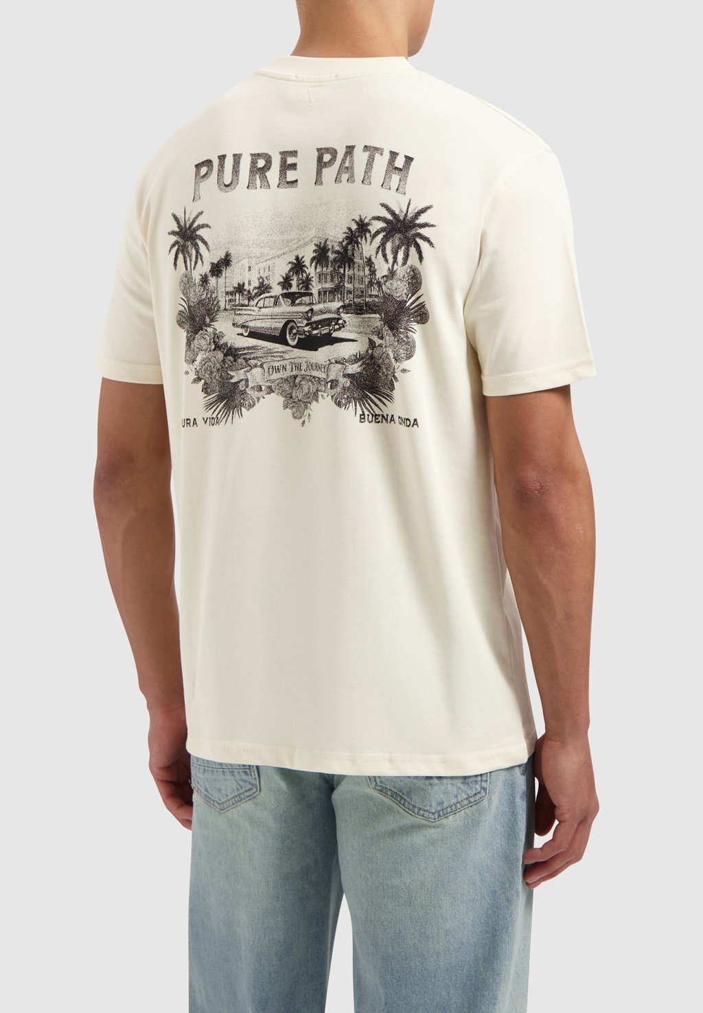 

Футболка с принтом LOOSE FIT CREWNECK SS Pure Path, песочный