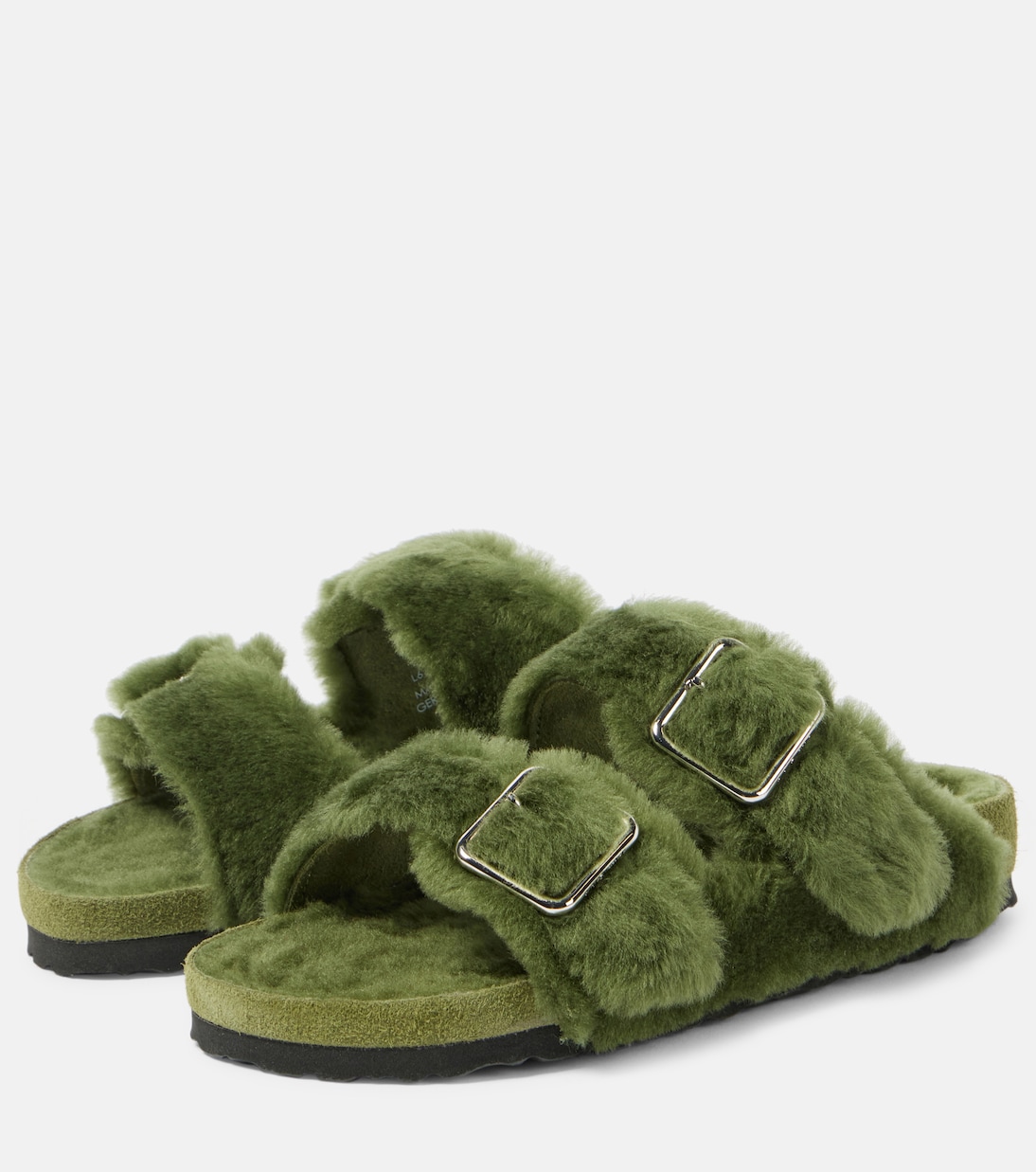 Сандалии из овчины Аризона Birkenstock 1774, зеленый — фото 4