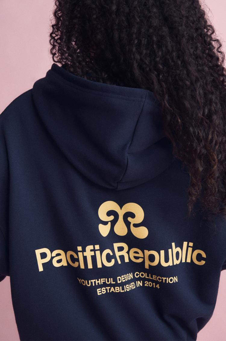 

Толстовка свободного кроя Pacific Republic Pull And Bear, синий