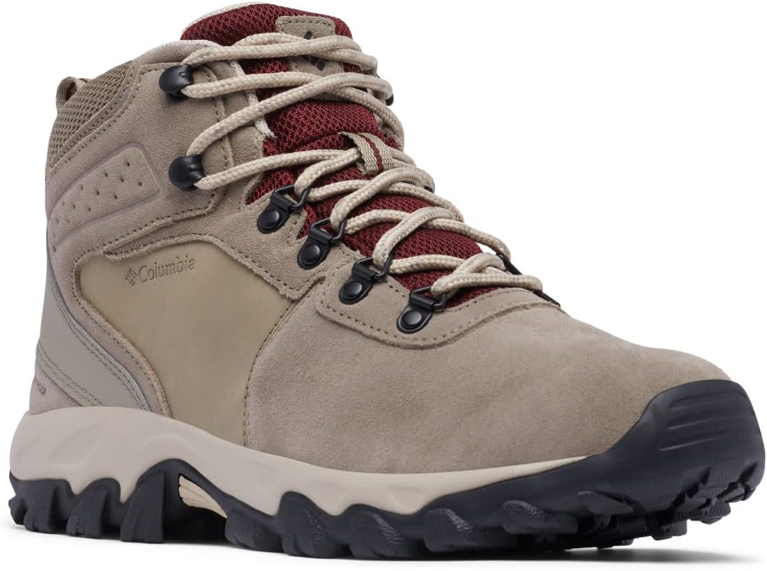 

Columbia мужские ботинки Newton Ridge Plus II Suede Waterproof для походов, Pebble/Deep Rust