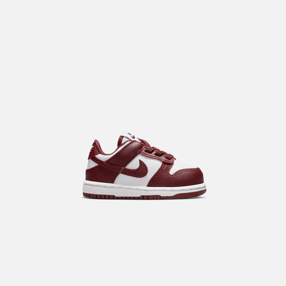 

Кроссовки Nike TD Dunk Low, цвет White/Redwood/Gym Red