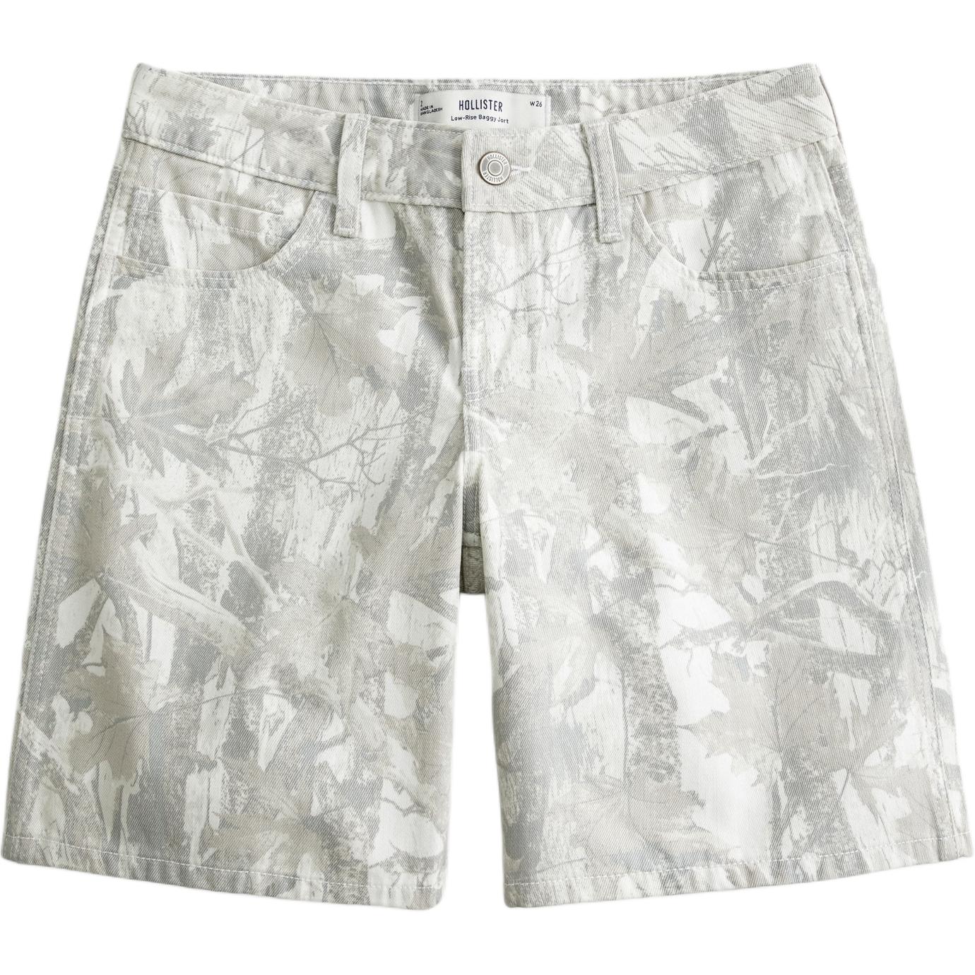 

Hollister Женские джинсовые шорты белый камуфляж